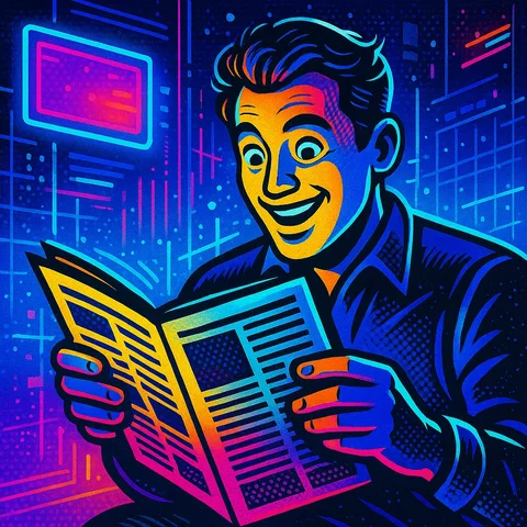 Tech newsletter illustration